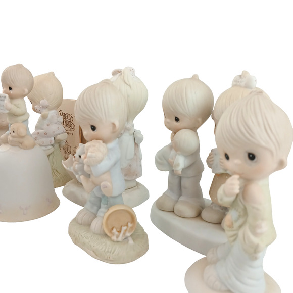 Lot of 8 Vintage 1970s–80s Precious Moments Figurines by Enesco Jonathan & David - Picture 2 of 16
